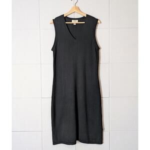 Vintage 90s Talbots silk & wool blend knit midi dress